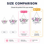 Personalized Pink Cherry Blossom Branch Holographic Acrylic Suncatcher