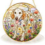 Dog & Wildflowers Stained Glass Suncatcher gift box packaging