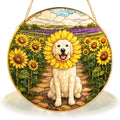 Personalized Sunflower Dog Suncatcher
