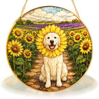 Personalized Sunflower Dog Suncatcher