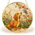 Personalized Dachshund Bird Suncatcher