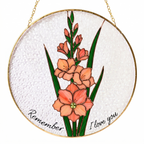 Custom Flower Name Stained Glass Suncatcher