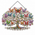 Personalized Grandma Family Tree Butterfly Holographic Acrylic Suncatcher