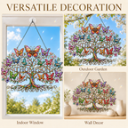 Personalized Grandma Family Tree Butterfly Holographic Acrylic Suncatcher