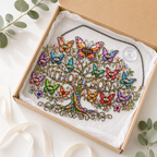 Personalized Grandma Family Tree Butterfly Holographic Acrylic Suncatcher