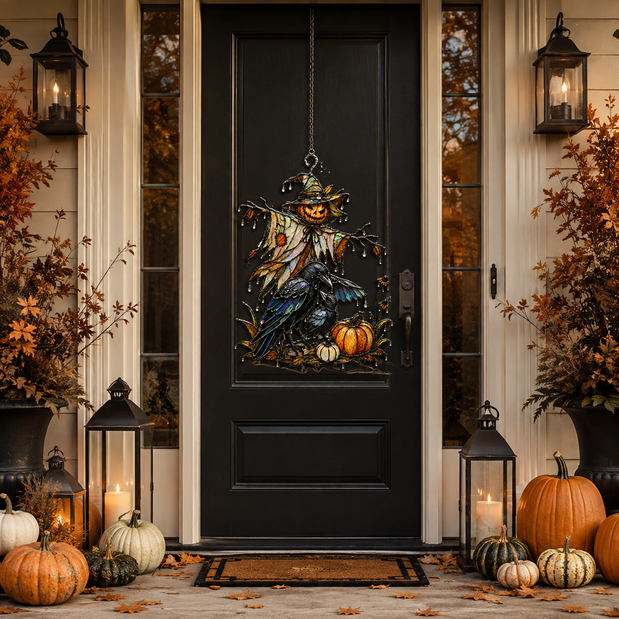 Scarecrow & Crow Holographic Acrylic Suncatcher