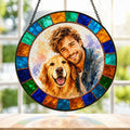 Custom Pet & Owner Photo Suncatcher for Pet Lovers