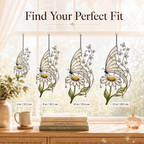 Butterfly and Daisy Holographic Acrylic Suncatcher