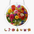 Summer Floral Bouquet Acrylic Puzzle Suncatcher