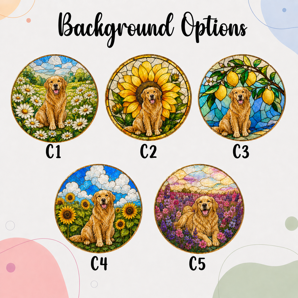 Personalized Golden Sunflower Suncatcher