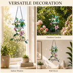 Personalized Hanging Planter Flower Holographic Acrylic Suncatcher