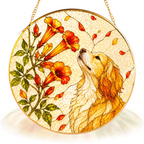 Personalized Dog & Trumpet Suncatcher
