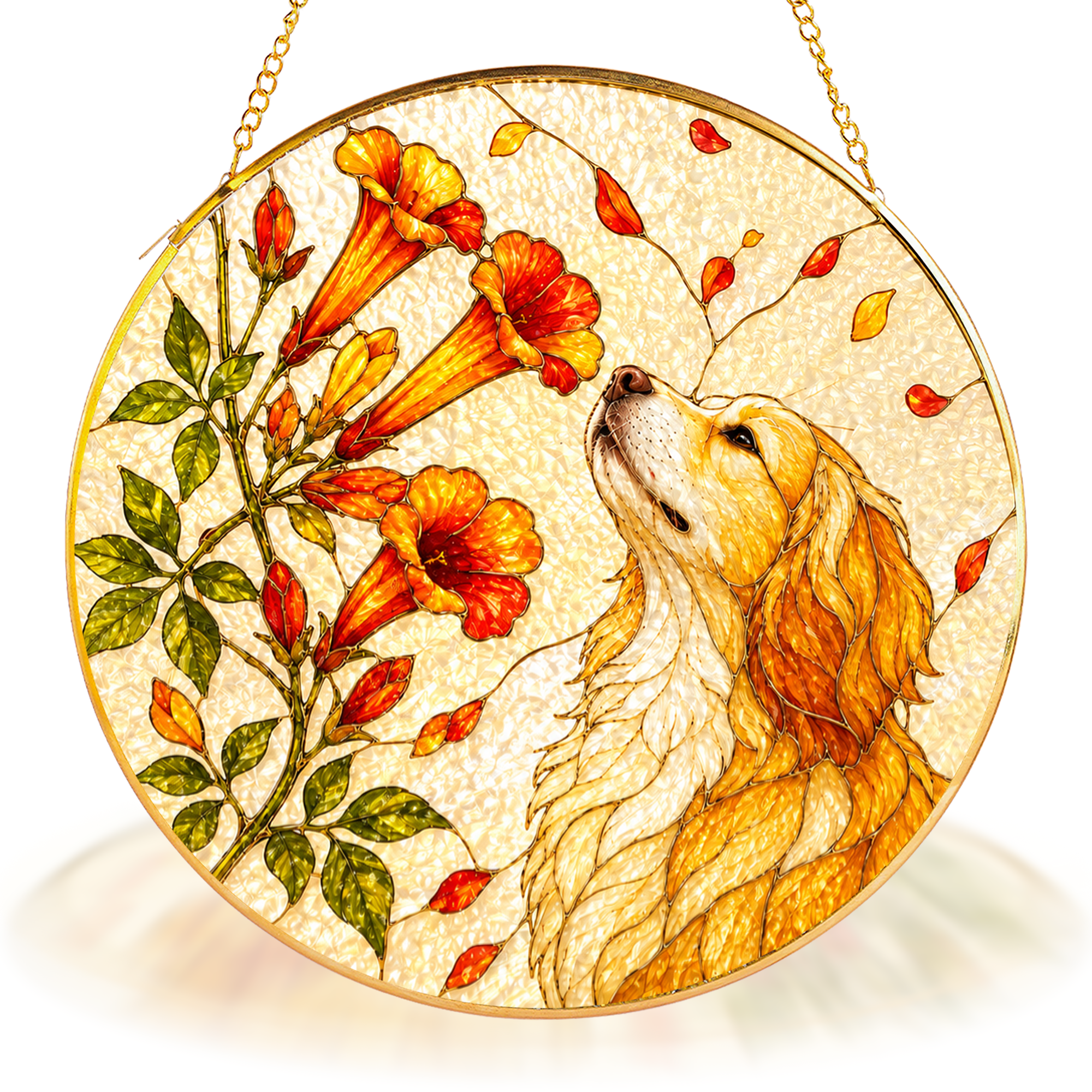 Personalized Dog & Trumpet Suncatcher