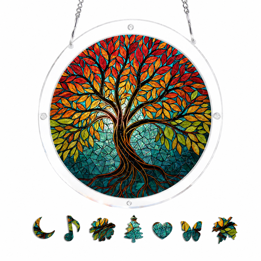 Tree of Life Acrylic Puzzle Suncatcher