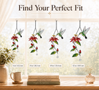 Hummingbird & Passion Flower Holographic Acrylic Suncatcher
