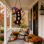 BOO Ghost Trio with Witch Hat Holographic Acrylic Suncatcher