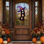 BOO Ghost Trio with Witch Hat Holographic Acrylic Suncatcher