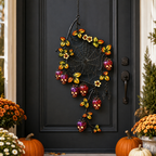 Spider Web with Autumn Berries Holographic Acrylic Suncatcher