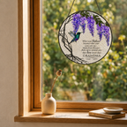 Personalized Wisteria Memorial Suncatcher