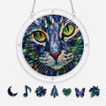 Green-Eyed Cat Acrylic Puzzle Suncatcher
