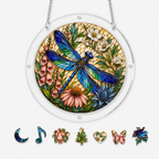 Dragonfly Garden Acrylic Puzzle Suncatcher