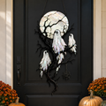 Full Moon & Floating Ghost Tree Holographic Acrylic Suncatcher