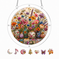 Cottage Floral Acrylic Puzzle Suncatcher