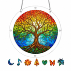 Rainbow Tree of Life Acrylic Puzzle Suncatcher