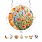 Lavender Wildflower Acrylic Puzzle Suncatcher