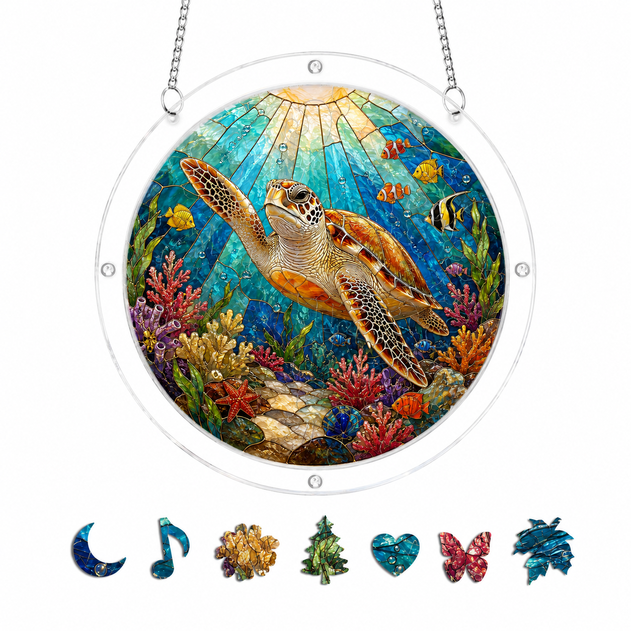 Sea Turtle Acrylic Puzzle Suncatcher