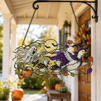 Ghosts & Ravens under the Harvest Moon Holographic Acrylic Suncatcher