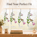 Wren & Pink Lisianthus Holographic Acrylic Suncatcher