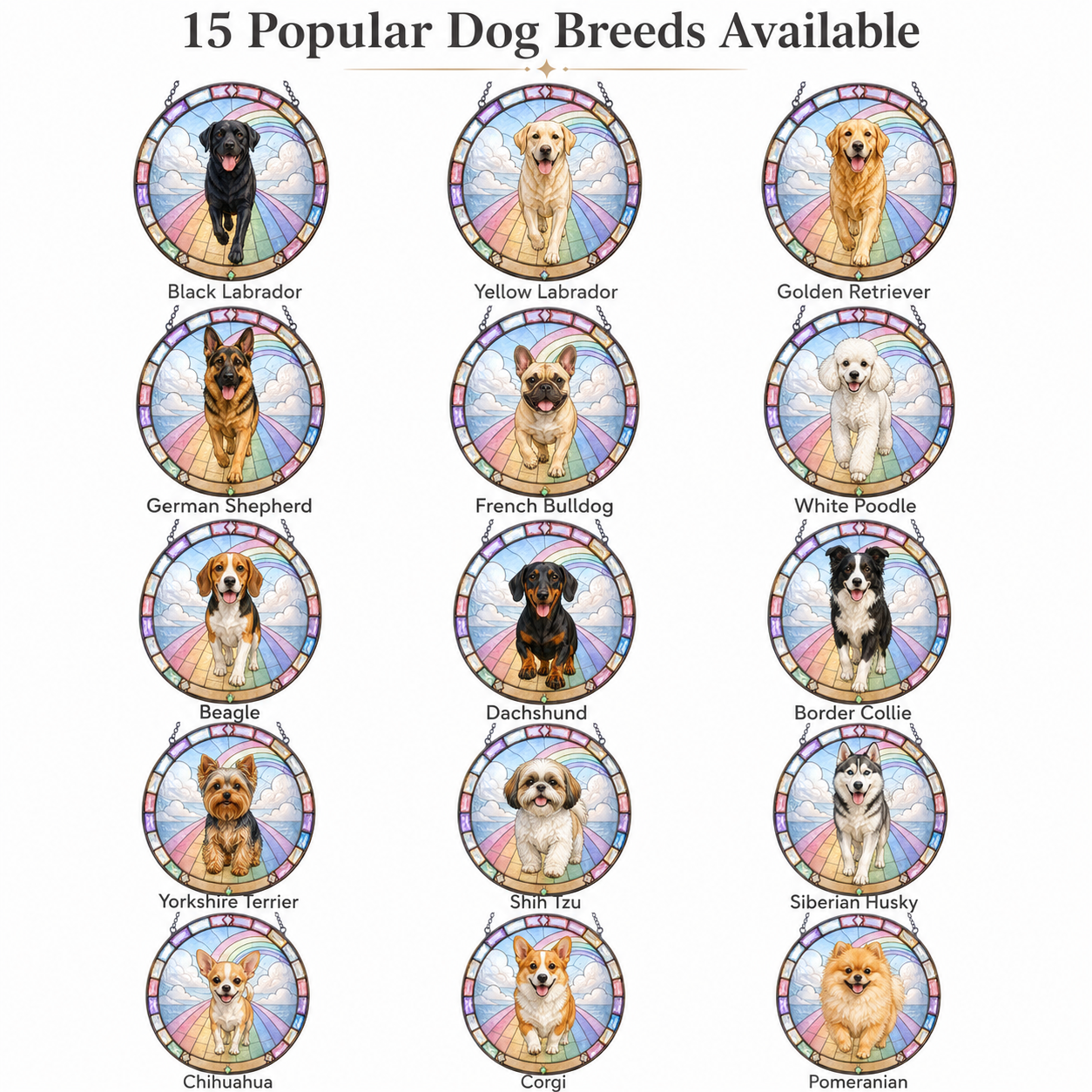Personalized Pet Memorial Suncatcher – Rainbow Bridge Photo