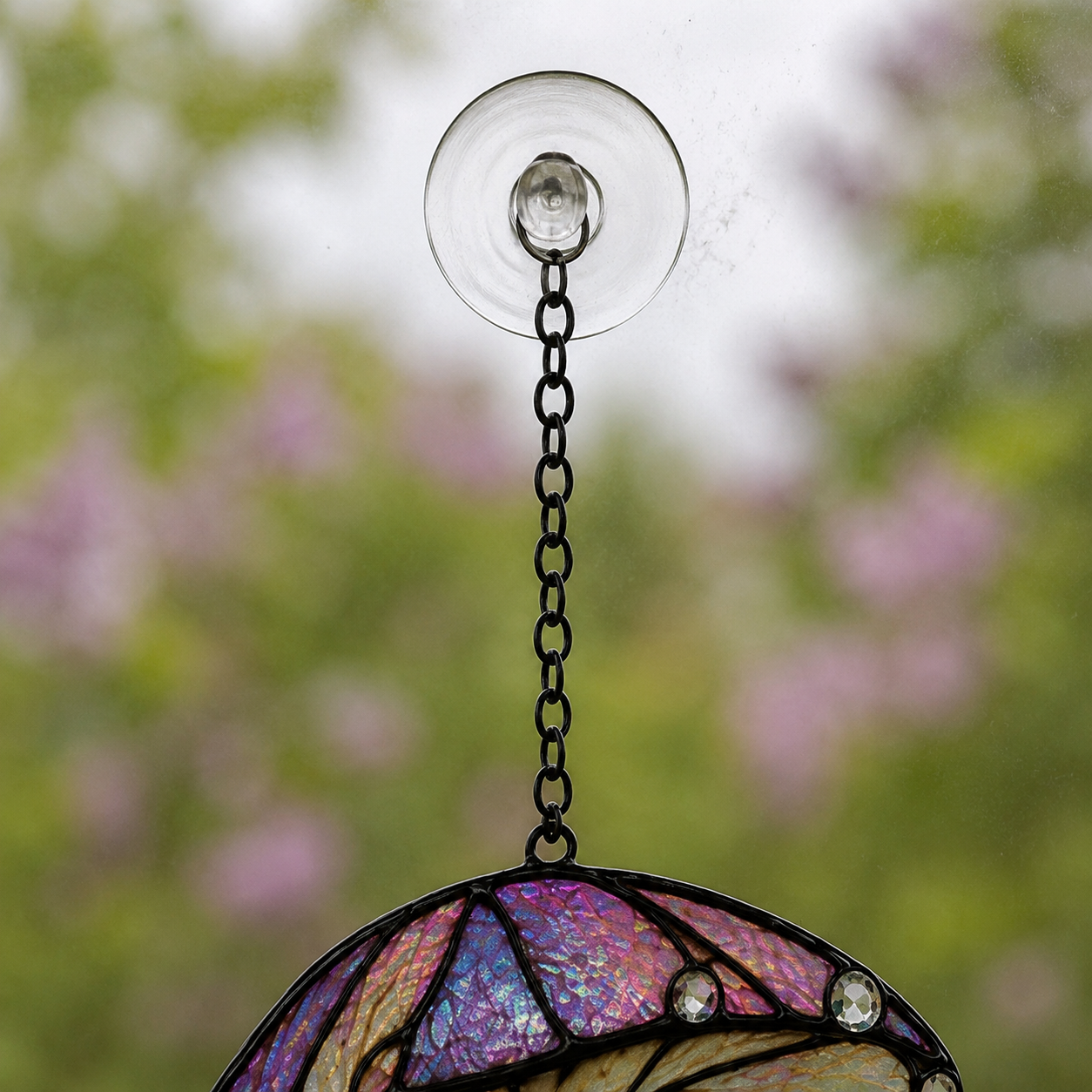 Frog & Mushroom Umbrella Holographic Acrylic Suncatcher
