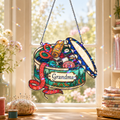 Personalized Grandma Sewing Box Holographic Acrylic Suncatcher