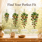 Strawberry Hanging Basket Holographic Acrylic Suncatcher