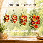 Trumpet Vine Flower Holographic Acrylic Suncatcher