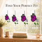 Purple Butterfly & Lilac Blossom Holographic Acrylic Suncatcher