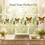 Monarch Butterfly & Chrysalis Branch Holographic Acrylic Suncatcher