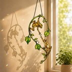 Tree Frog Pair Holographic Acrylic Suncatcher