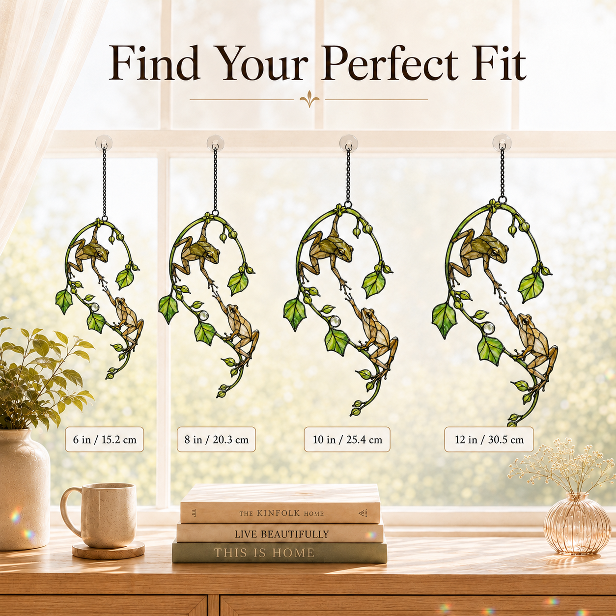 Tree Frog Pair Holographic Acrylic Suncatcher