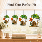 Snail & Leaf Umbrella Holographic Acrylic Suncatcher