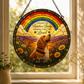Personalized Rainbow Bridge Dog Memorial Stained Glass Suncatcher