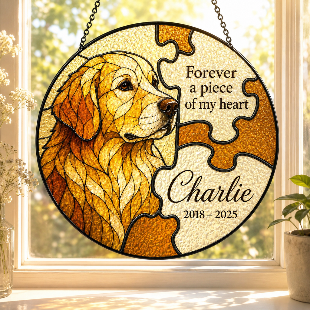 Personalized Dog Memorial Suncatcher
