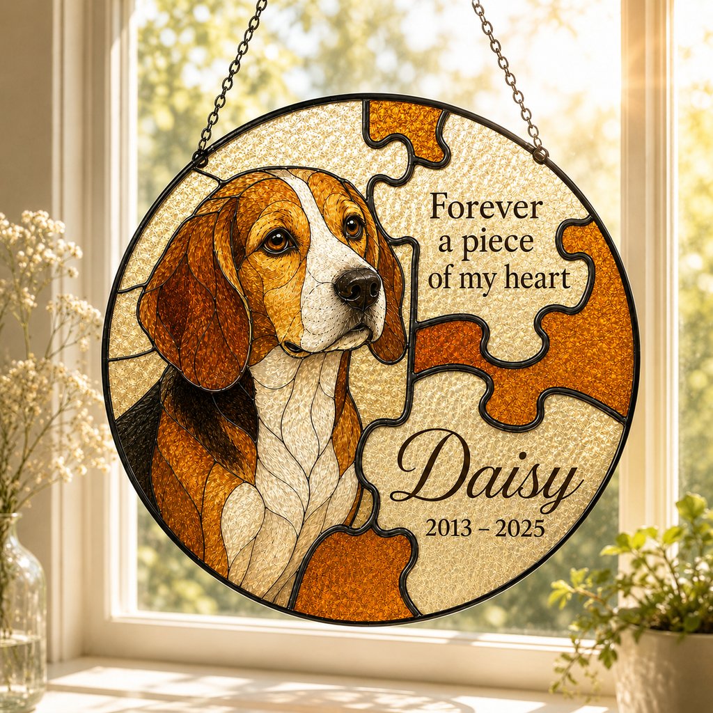 Personalized Dog Memorial Suncatcher