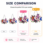 Butterfly Garden & Roses Holographic Acrylic Suncatcher
