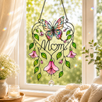 Personalized Mom Memorial Butterfly Holographic Acrylic Suncatcher