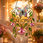 Personalized Mom Memorial Butterfly Holographic Acrylic Suncatcher