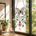 Personalized Mom Memorial Butterfly Holographic Acrylic Suncatcher