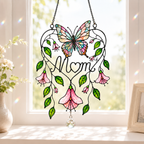 Personalized Mom Memorial Butterfly Holographic Acrylic Suncatcher